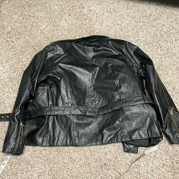 Vintage leather quilted moto jacket - Picture 11 of 12